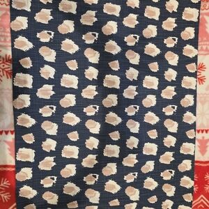 Bramblelily Navy and Beige Abstract Print Fabric - Set Of 2 - Brand New